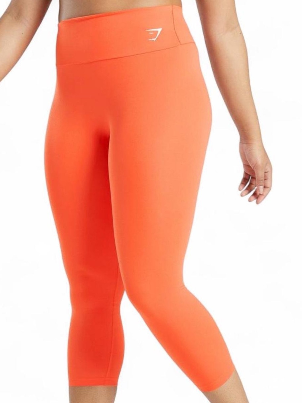 Gymshark Orange High-Waist 7/8 Performance Capris